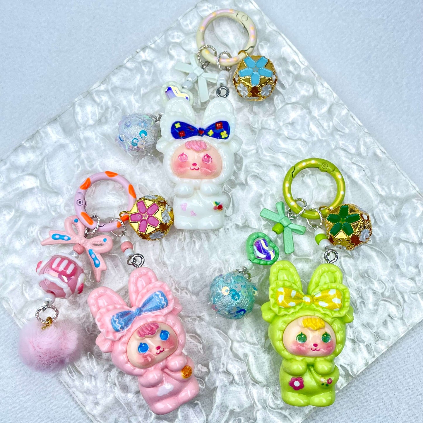[New Arrival] Premium Handmade Newest Standing/Sitting Cutie Keychain- with New Fluffy Style & Special Launch Fruit Play