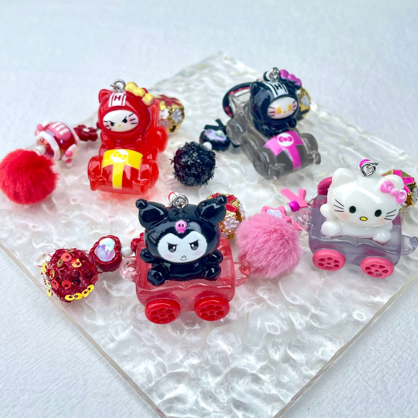 [New Arrival] Premium Handmade Newest Standing/Sitting Cutie Keychain- with New Fluffy Style & Special Launch Fruit Play