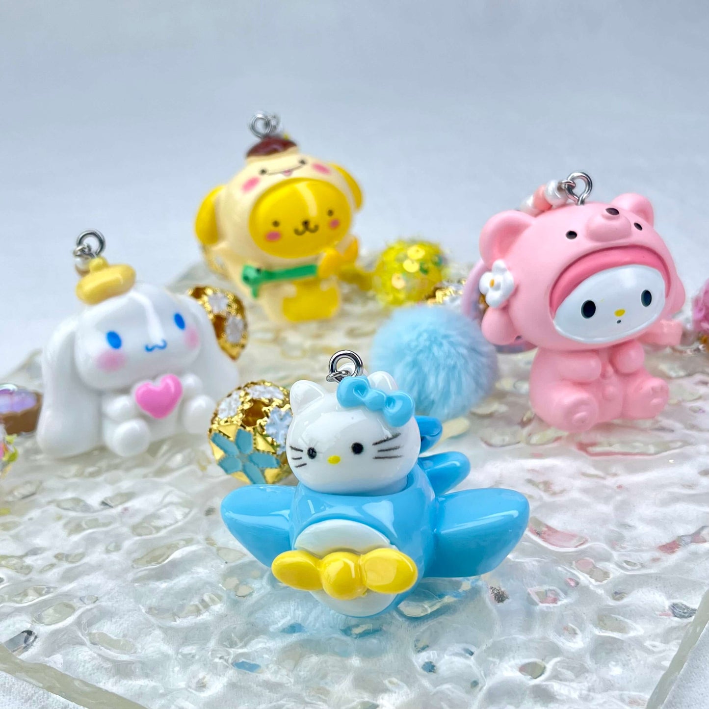 [New Arrival] Premium Handmade Newest Standing/Sitting Cutie Keychain- with New Fluffy Style & Special Launch Fruit Play