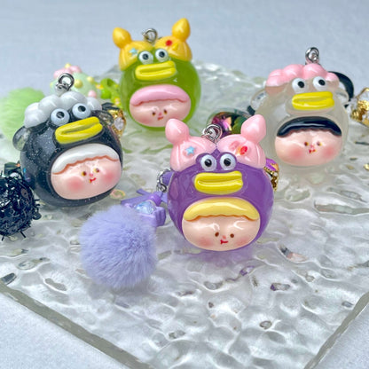 [New Arrival] Premium Handmade Newest Standing/Sitting Cutie Keychain- with New Fluffy Style & Special Launch Fruit Play