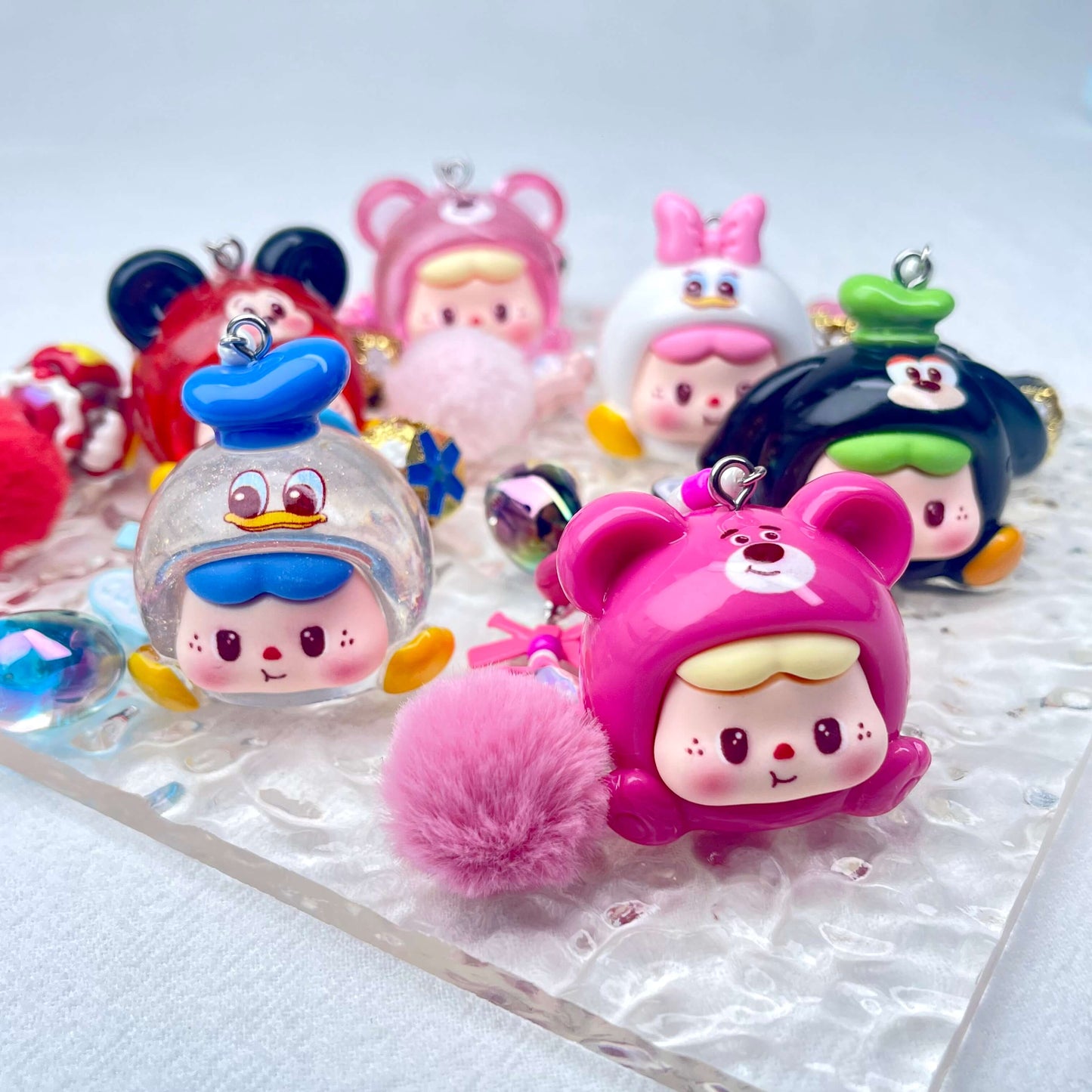 [New Arrival] Premium Handmade Newest Standing/Sitting Cutie Keychain- with New Fluffy Style & Special Launch Fruit Play