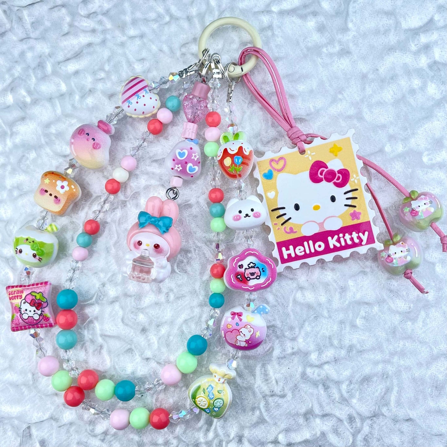 [Anniversary Celebration] Very Colorful Dopamine Color Patterns Double Chain Phone Chains-Celebration Special Price!-ONLY BATCH