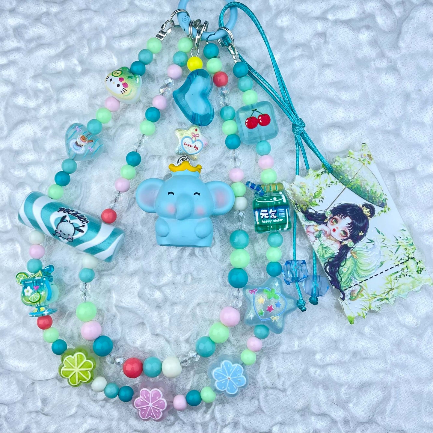 [Anniversary Celebration] Very Colorful Dopamine Color Patterns Double Chain Phone Chains-Celebration Special Price!-ONLY BATCH