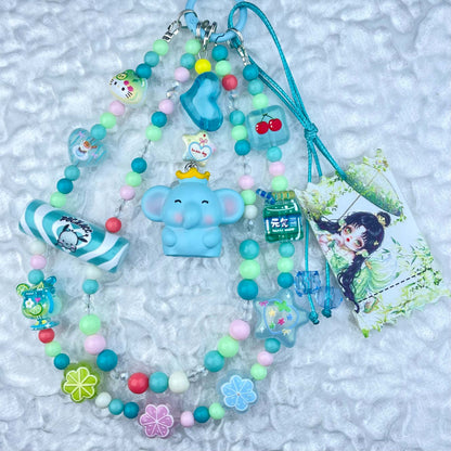 [Anniversary Celebration] Very Colorful Dopamine Color Patterns Double Chain Phone Chains-Celebration Special Price!-ONLY BATCH