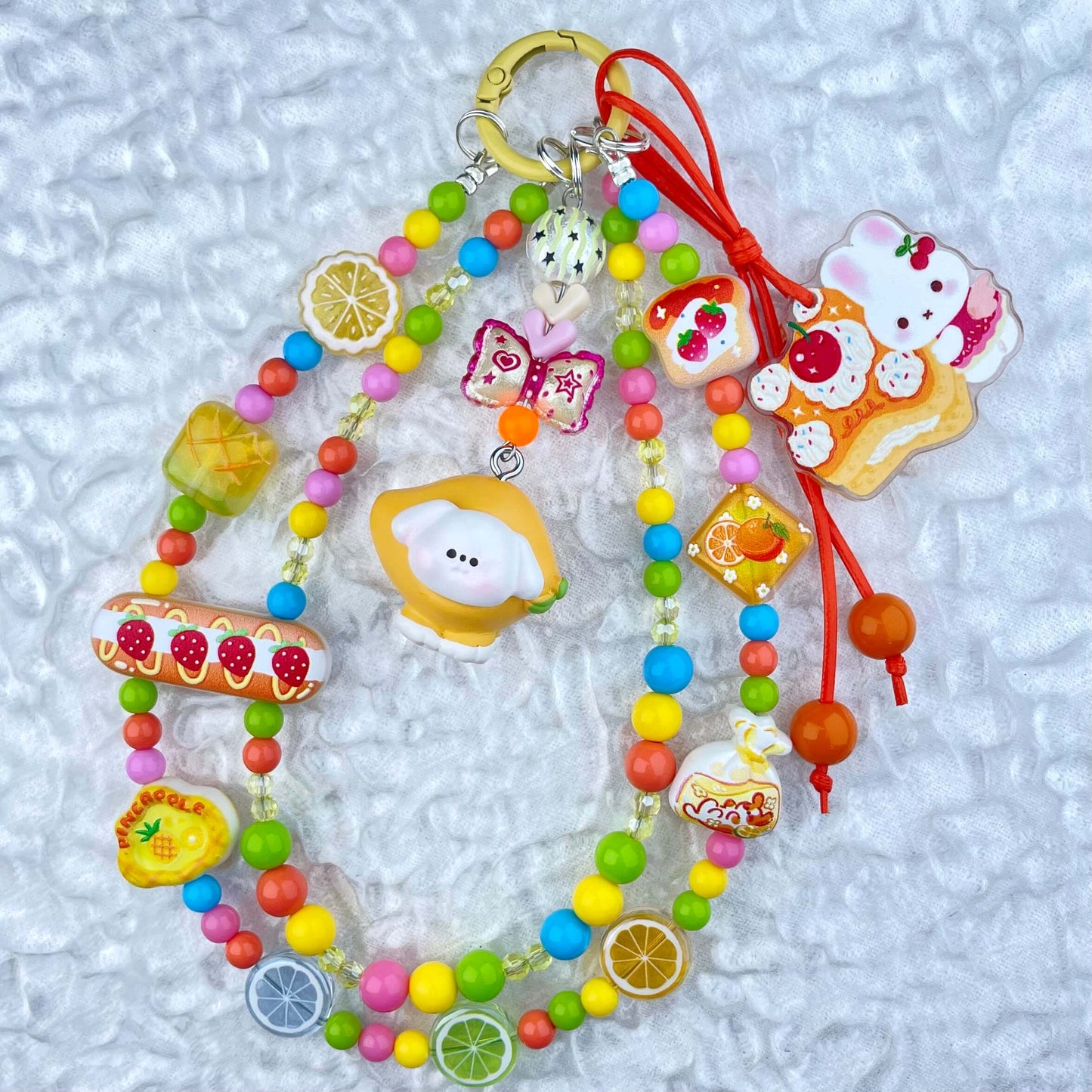 [Anniversary Celebration] Very Colorful Dopamine Color Patterns Double Chain Phone Chains-Celebration Special Price!-ONLY BATCH
