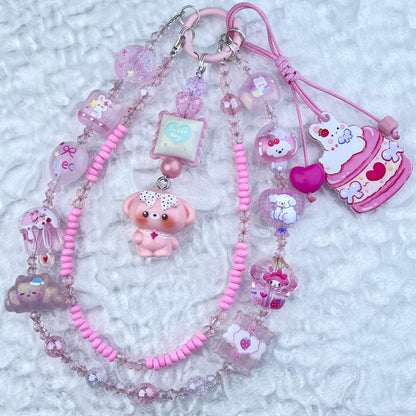 [Anniversary Celebration] Very Colorful Dopamine Color Patterns Double Chain Phone Chains-Celebration Special Price!-ONLY BATCH