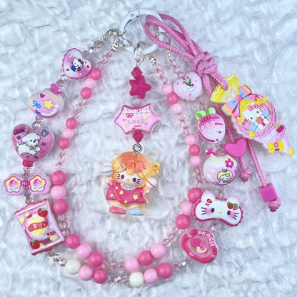 [Anniversary Celebration] Very Colorful Dopamine Color Patterns Double Chain Phone Chains-Celebration Special Price!-ONLY BATCH