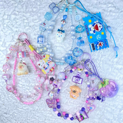 [Anniversary Celebration] Very Colorful Dopamine Color Patterns Double Chain Phone Chains-Celebration Special Price!-ONLY BATCH