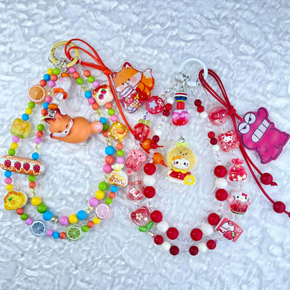 [Anniversary Celebration] Very Colorful Dopamine Color Patterns Double Chain Phone Chains-Celebration Special Price!-ONLY BATCH
