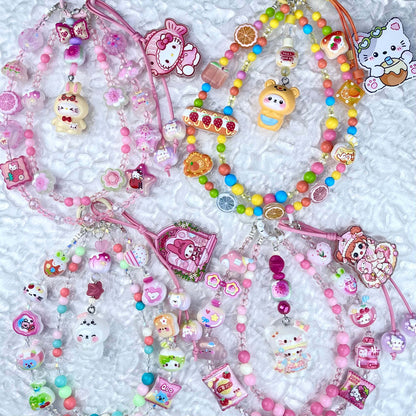[Anniversary Celebration] Very Colorful Dopamine Color Patterns Double Chain Phone Chains-Celebration Special Price!-ONLY BATCH