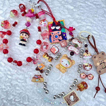 [Anniversary Celebration] Very Colorful Dopamine Color Patterns Double Chain Phone Chains-Celebration Special Price!-ONLY BATCH