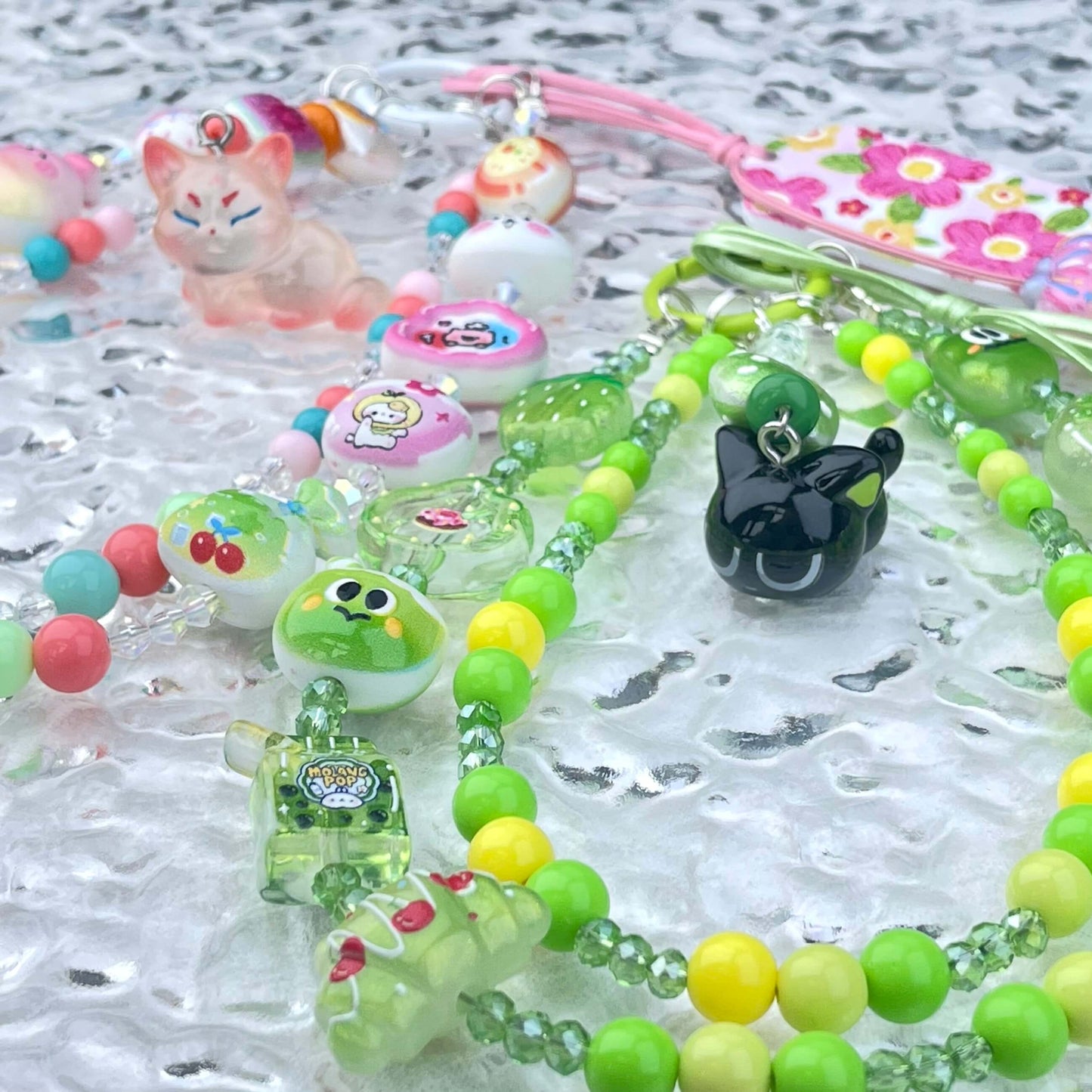 [Anniversary Celebration] Very Colorful Dopamine Color Patterns Double Chain Phone Chains-Celebration Special Price!-ONLY BATCH