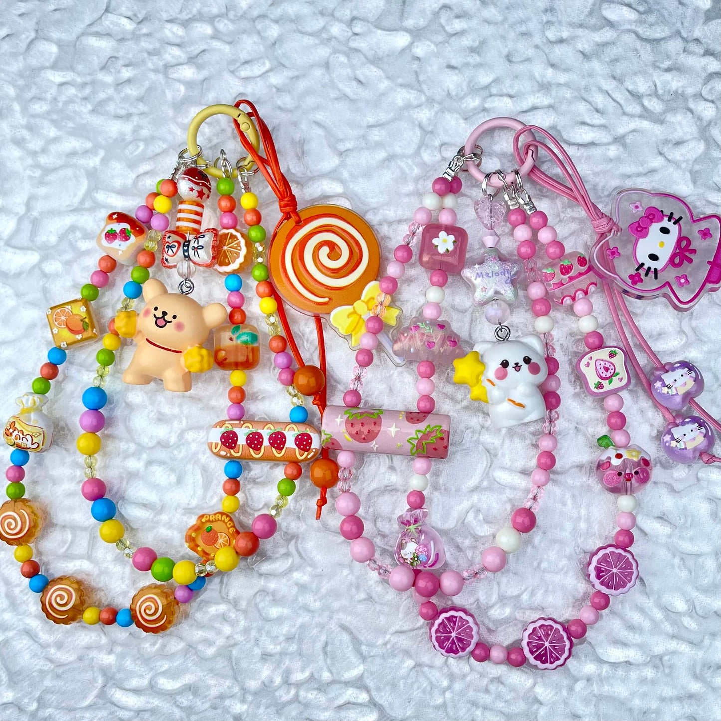 [Anniversary Celebration] Very Colorful Dopamine Color Patterns Double Chain Phone Chains-Celebration Special Price!-ONLY BATCH