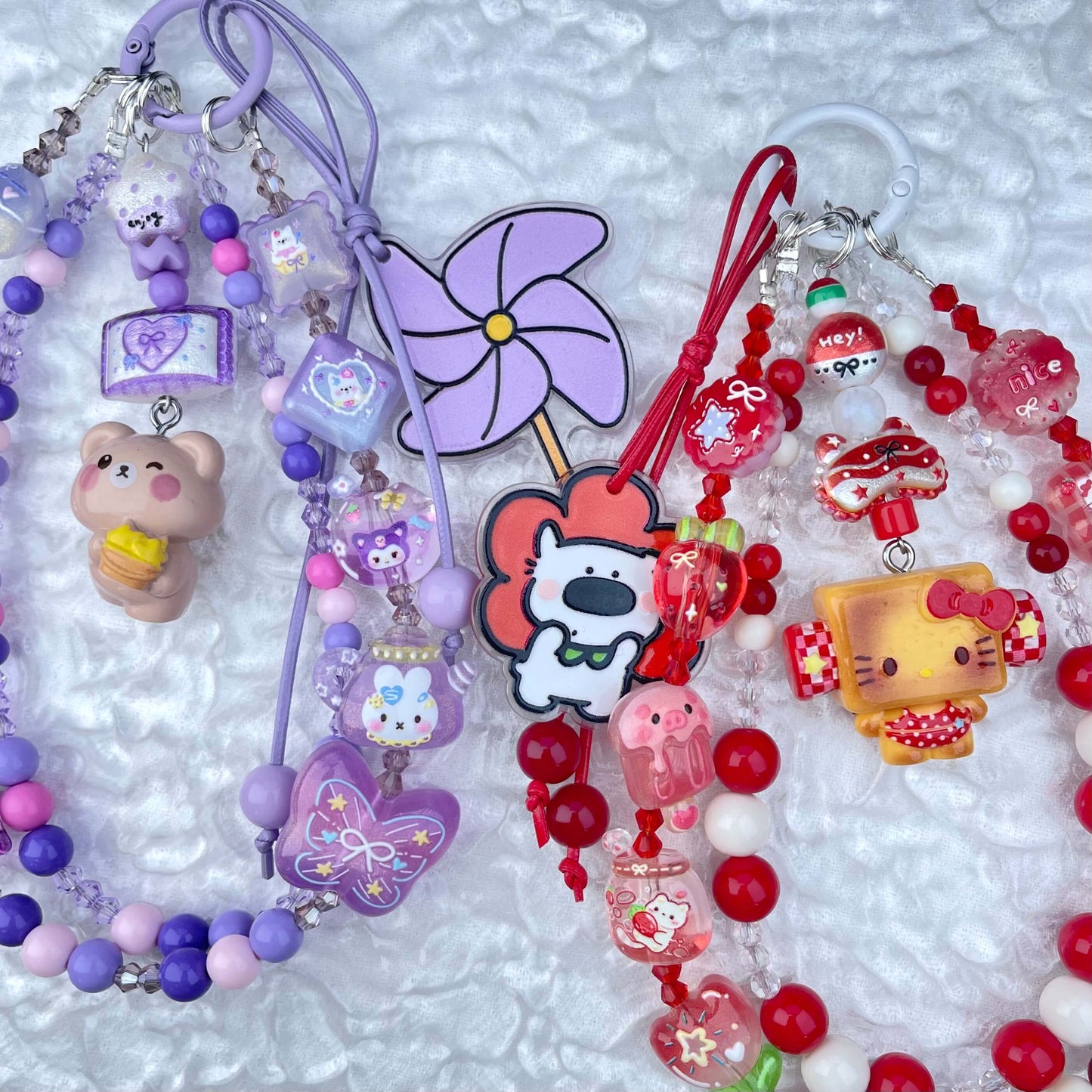 [Anniversary Celebration] Very Colorful Dopamine Color Patterns Double Chain Phone Chains-Celebration Special Price!-ONLY BATCH