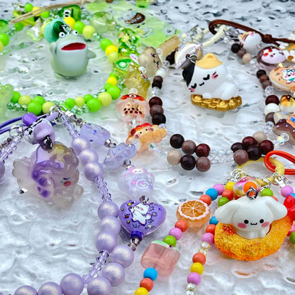 [Anniversary Celebration] Very Colorful Dopamine Color Patterns Double Chain Phone Chains-Celebration Special Price!-ONLY BATCH