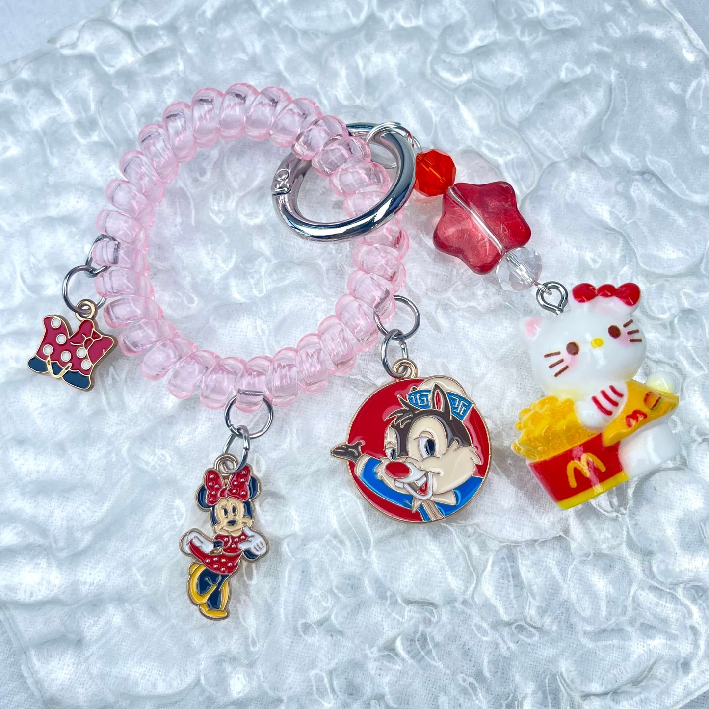 [Holiday Celebration] Premium Kawaii Cutie Glittering Elastic Wire Bag Decor and Phone Chain-Special Launch Price!