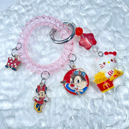 [Holiday Celebration] Premium Kawaii Cutie Glittering Elastic Wire Bag Decor and Phone Chain-Special Launch Price!