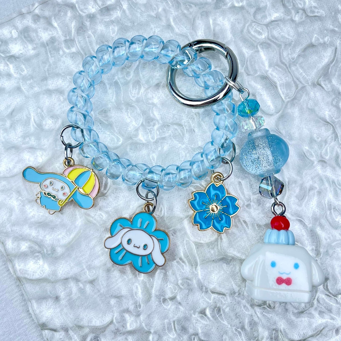 [Holiday Celebration] Premium Kawaii Cutie Glittering Elastic Wire Bag Decor and Phone Chain-Special Launch Price!