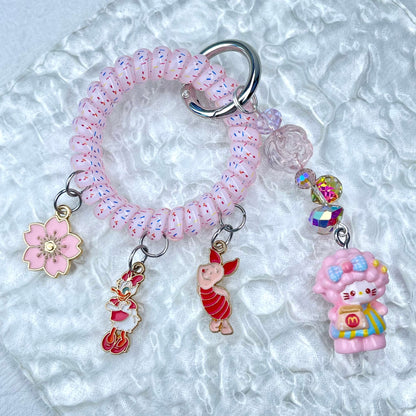 [Holiday Celebration] Premium Kawaii Cutie Glittering Elastic Wire Bag Decor and Phone Chain-Special Launch Price!