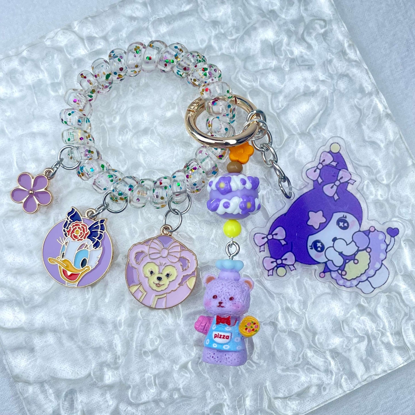 [Holiday Celebration] Premium Kawaii Cutie Glittering Elastic Wire Bag Decor and Phone Chain-Special Launch Price!
