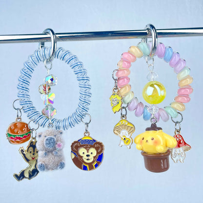 [Holiday Celebration] Premium Kawaii Cutie Glittering Elastic Wire Bag Decor and Phone Chain-Special Launch Price!