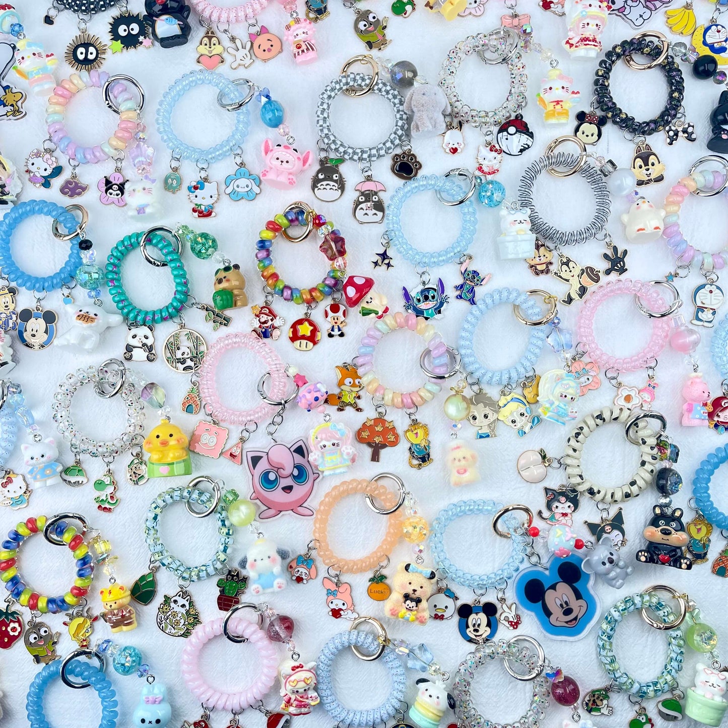 [Holiday Celebration] Premium Kawaii Cutie Glittering Elastic Wire Bag Decor and Phone Chain-Special Launch Price!