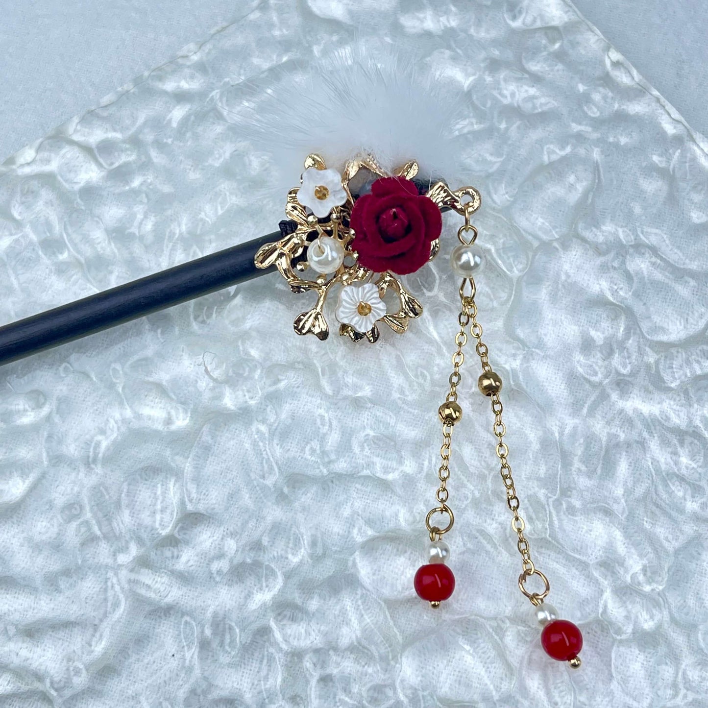 [Holiday Celebration] Beautiful Flower Blossom Chinese Traditional Style Hair Sticks-New Fluffy Styles Added!