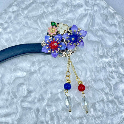 [Holiday Celebration] Beautiful Flower Blossom Chinese Traditional Style Hair Sticks-New Fluffy Styles Added!