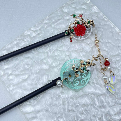 [Holiday Celebration] Beautiful Flower Blossom Chinese Traditional Style Hair Sticks-New Fluffy Styles Added!