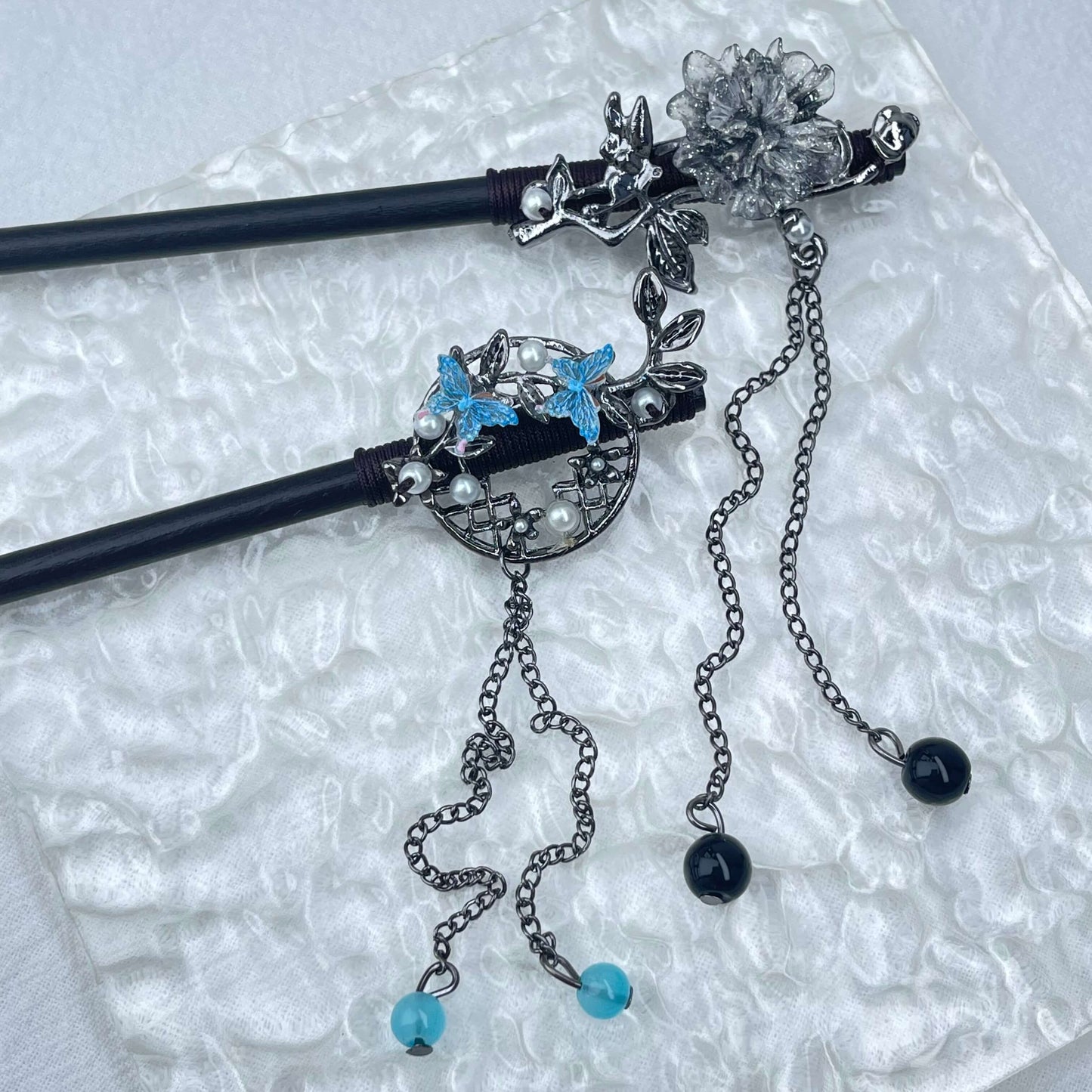 [Holiday Celebration] Beautiful Flower Blossom Chinese Traditional Style Hair Sticks-New Fluffy Styles Added!