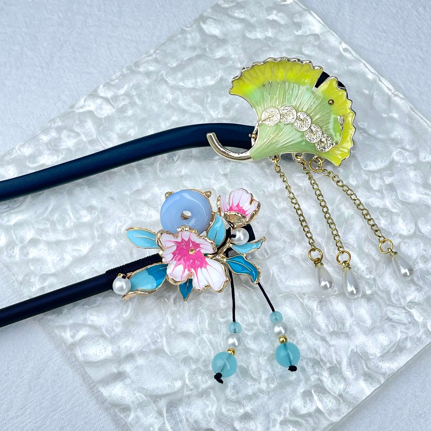 [Holiday Celebration] Beautiful Flower Blossom Chinese Traditional Style Hair Sticks-New Fluffy Styles Added!