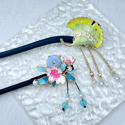 [Holiday Celebration] Beautiful Flower Blossom Chinese Traditional Style Hair Sticks-New Fluffy Styles Added!