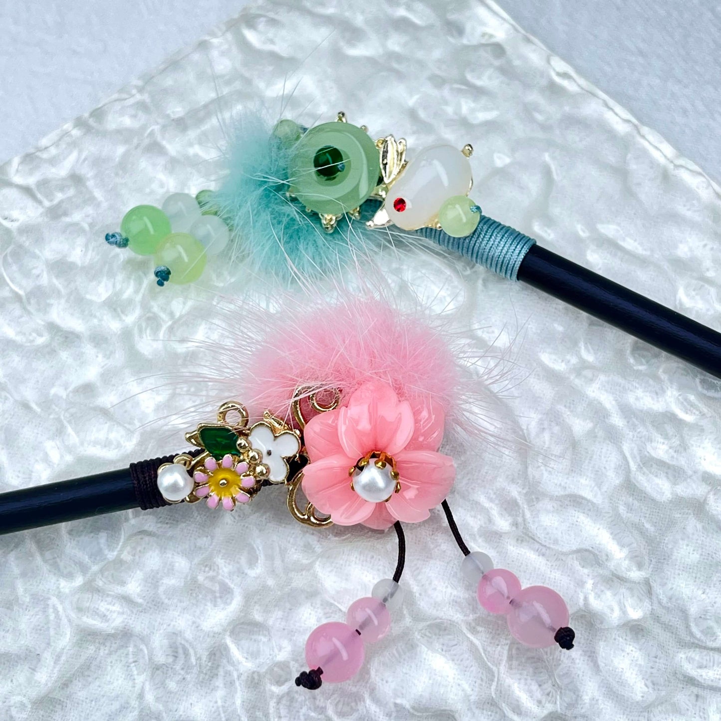 [Holiday Celebration] Beautiful Flower Blossom Chinese Traditional Style Hair Sticks-New Fluffy Styles Added!