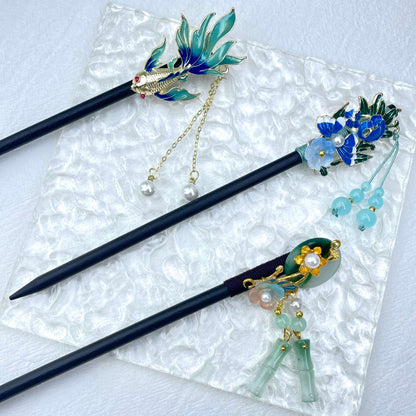 [Holiday Celebration] Beautiful Flower Blossom Chinese Traditional Style Hair Sticks-New Fluffy Styles Added!