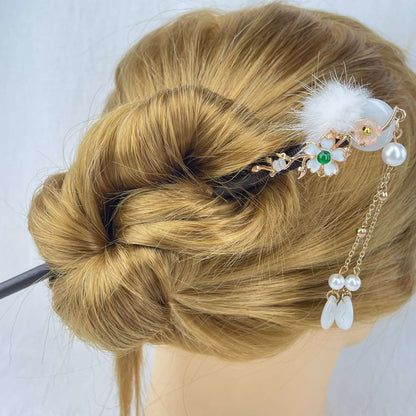 [Holiday Celebration] Beautiful Flower Blossom Chinese Traditional Style Hair Sticks-New Fluffy Styles Added!