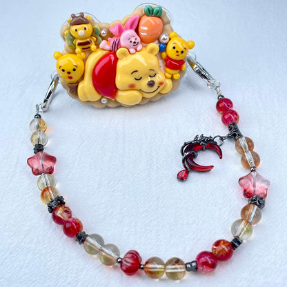 [Holiday Celebration] Kawaii Cream Gel and Glittering Rhinestones Mixes Styles Phone Clip with Phone Chain/Cross-body Chain