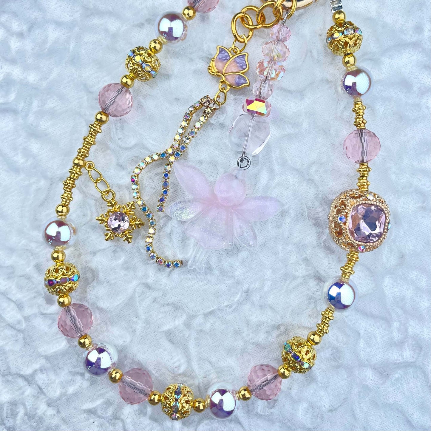 [Anniversary Celebration] Premium "Fairy" Faux Pearls Glow In The Dark Decor Glittering Phone Chains-Celebration Special Price!