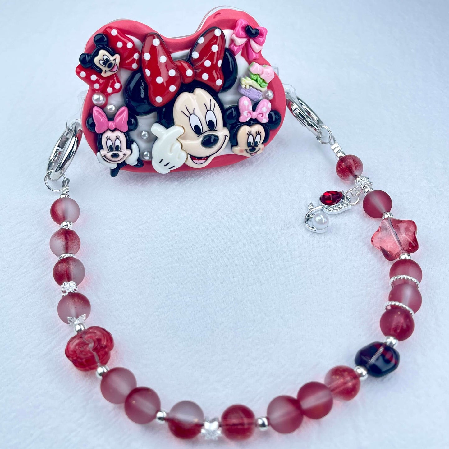 [Holiday Celebration] Kawaii Cream Gel and Glittering Rhinestones Mixes Styles Phone Clip with Phone Chain/Cross-body Chain