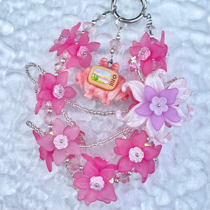 [Anniversary Celebration] Premium Handmade Glittering and Flower Blossom Style Kawaii Cutie Phone Chains-Celebration Special Price!-THIS WEEKEND ONLY