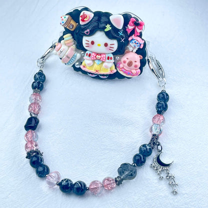 [Holiday Celebration] Kawaii Cream Gel and Glittering Rhinestones Mixes Styles Phone Clip with Phone Chain/Cross-body Chain