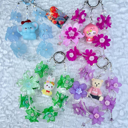 [Anniversary Celebration] Premium Handmade Glittering and Flower Blossom Style Kawaii Cutie Phone Chains-Celebration Special Price!-THIS WEEKEND ONLY