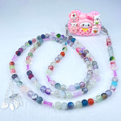 [Holiday Celebration] Kawaii Cream Gel and Glittering Rhinestones Mixes Styles Phone Clip with Phone Chain/Cross-body Chain