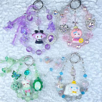 [Anniversary Celebration] Premium Handmade Glittering and Flower Blossom Style Kawaii Cutie Phone Chains-Celebration Special Price!-THIS WEEKEND ONLY