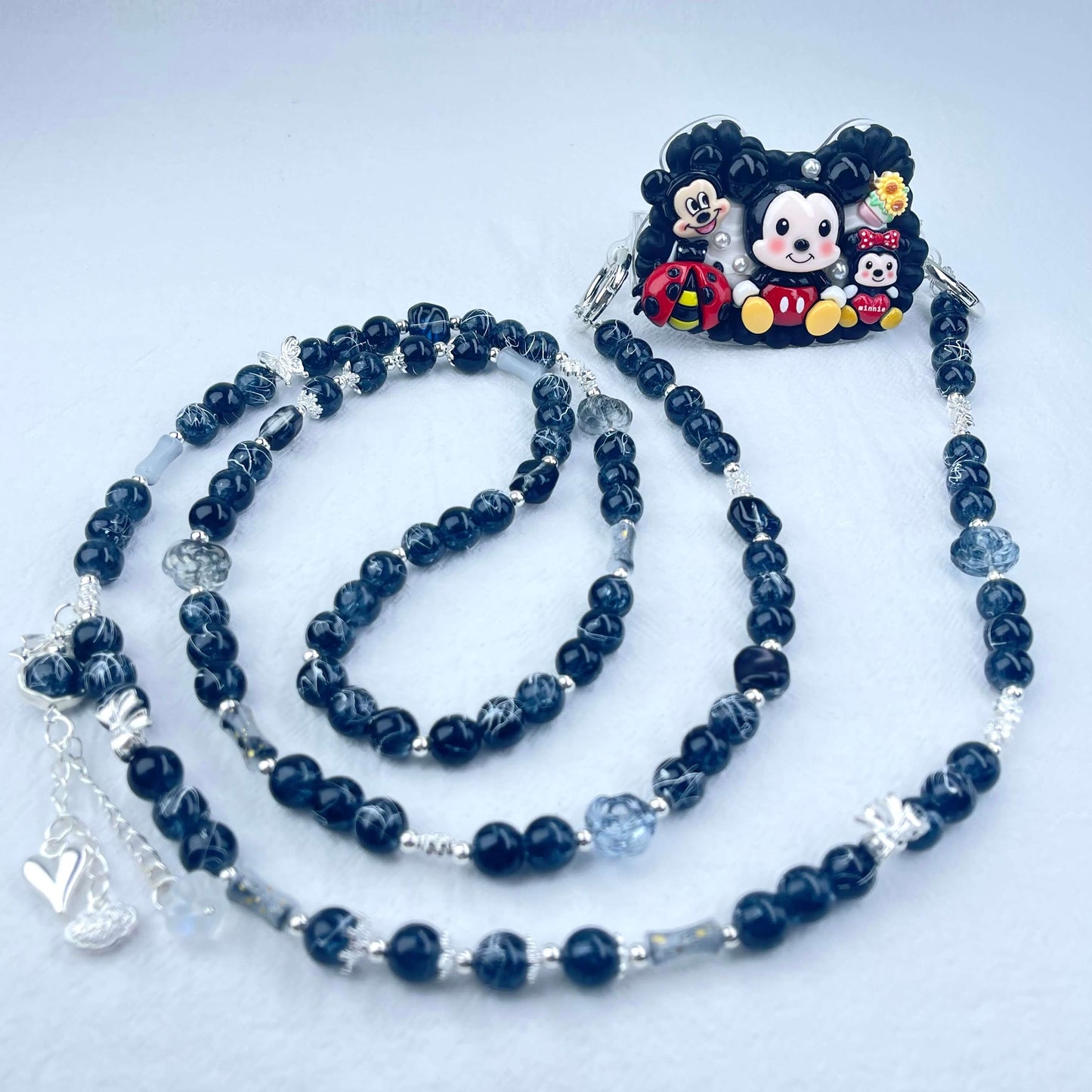 [Holiday Celebration] Kawaii Cream Gel and Glittering Rhinestones Mixes Styles Phone Clip with Phone Chain/Cross-body Chain