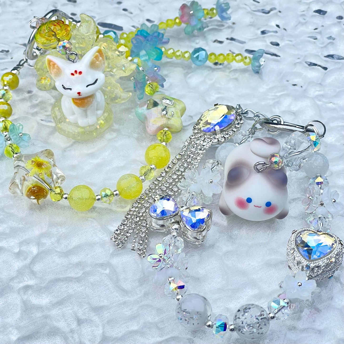 [Anniversary Celebration] Premium Handmade Glittering and Flower Blossom Style Kawaii Cutie Phone Chains-Celebration Special Price!-THIS WEEKEND ONLY