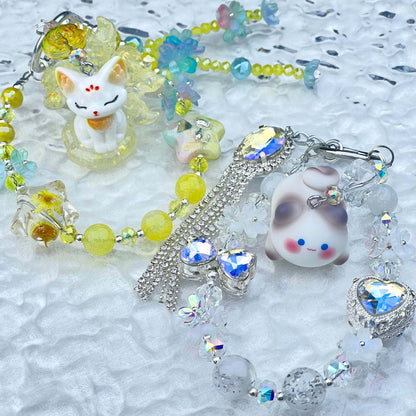 [Anniversary Celebration] Premium Handmade Glittering and Flower Blossom Style Kawaii Cutie Phone Chains-Celebration Special Price!-THIS WEEKEND ONLY
