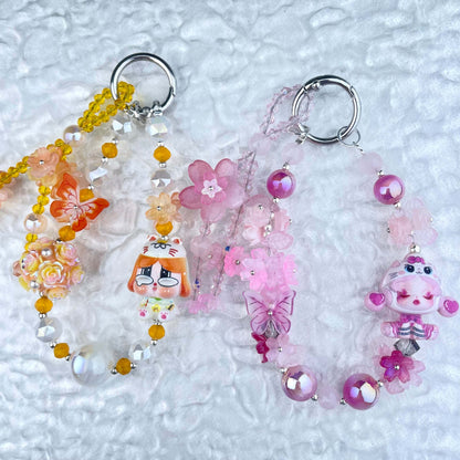 [Anniversary Celebration] Premium Handmade Glittering and Flower Blossom Style Kawaii Cutie Phone Chains-Celebration Special Price!-THIS WEEKEND ONLY