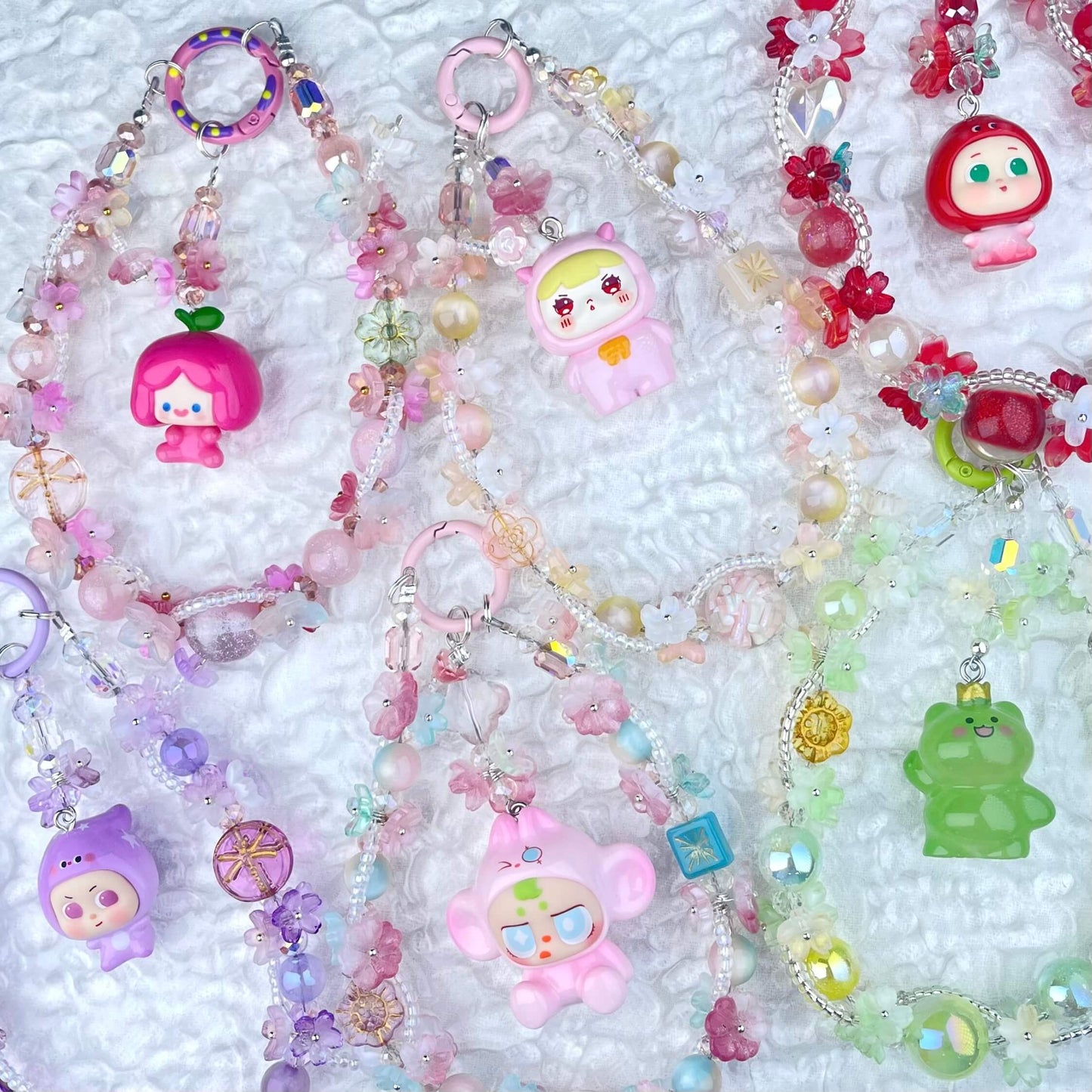 [Anniversary Celebration] Premium Handmade Glittering and Flower Blossom Style Kawaii Cutie Phone Chains-Celebration Special Price!-THIS WEEKEND ONLY