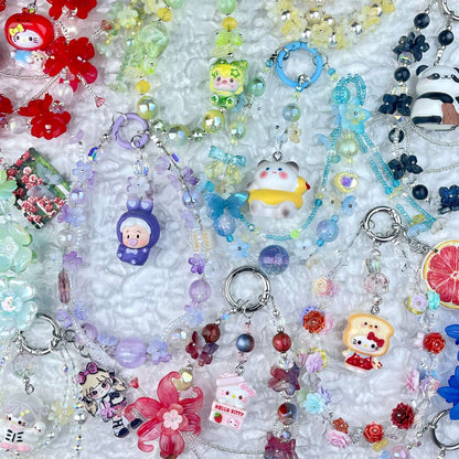 [Anniversary Celebration] Premium Handmade Glittering and Flower Blossom Style Kawaii Cutie Phone Chains-Celebration Special Price!-THIS WEEKEND ONLY