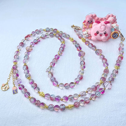 [Holiday Celebration] Kawaii Cream Gel and Glittering Rhinestones Mixes Styles Phone Clip with Phone Chain/Cross-body Chain